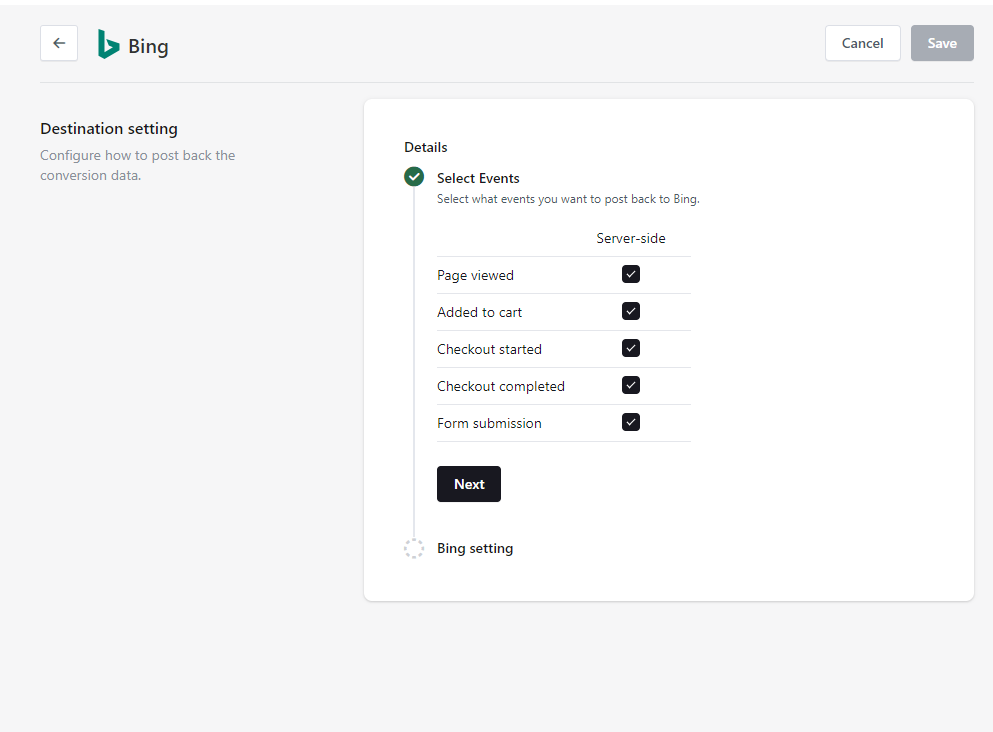 Configure Conversion Feed