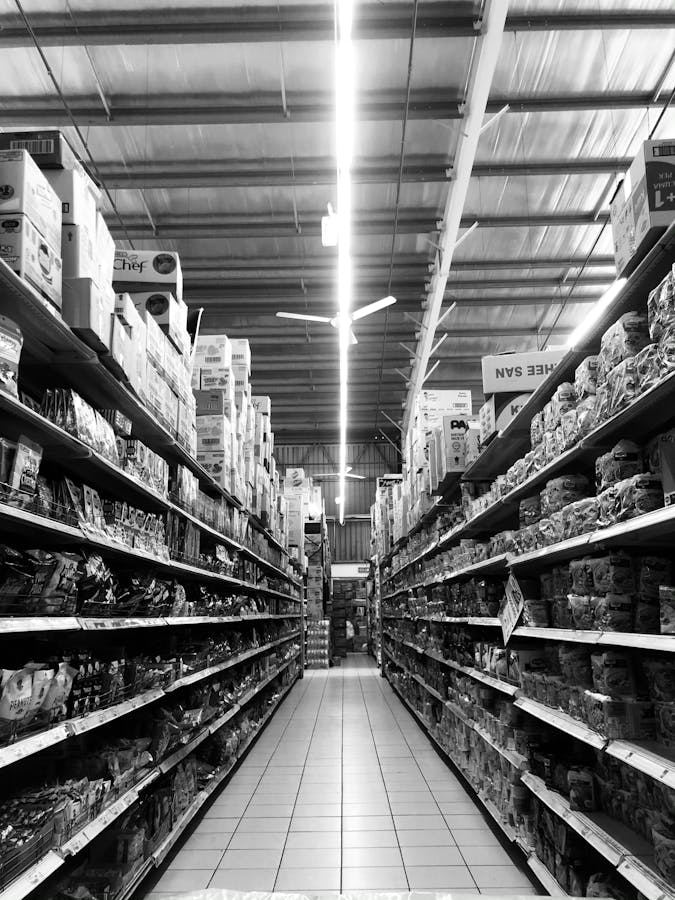 A shelf with many product SKUs